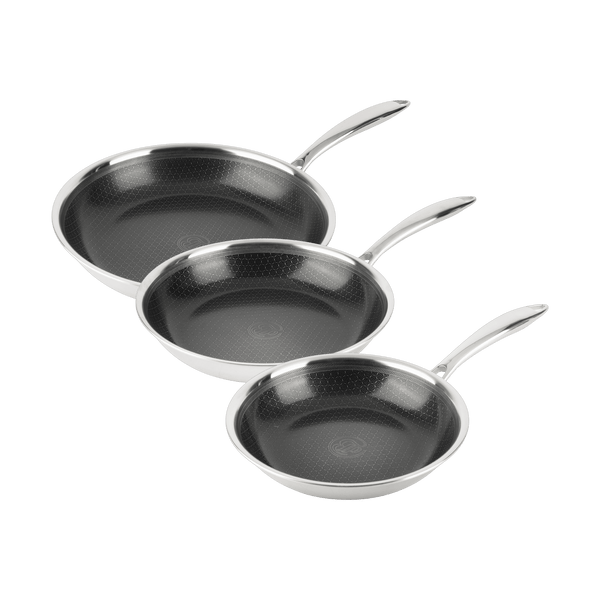 Hybride Koekenpannenset Ø20/Ø24/Ø28 - 3-delige set keramische non-stick pannen Herman den Blijker