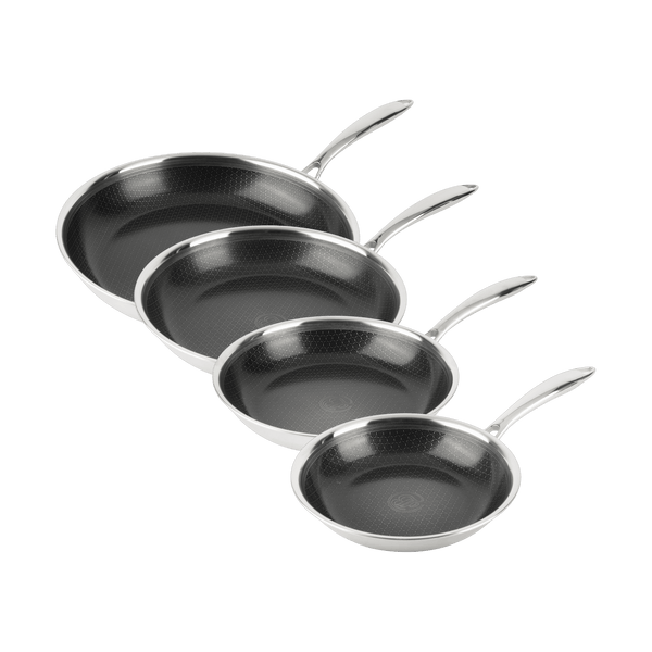 Hybride Koekenpannenset Ø20/Ø24/Ø28/Ø32 - complete 4-delige set keramische non-stick pannen