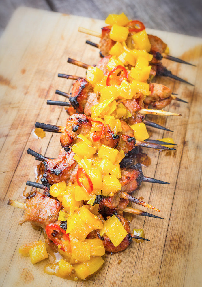 Saté met ananascurry