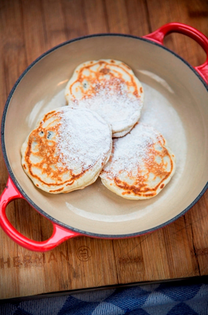 Pancakes met Vers Fruit en Ahornsiroop