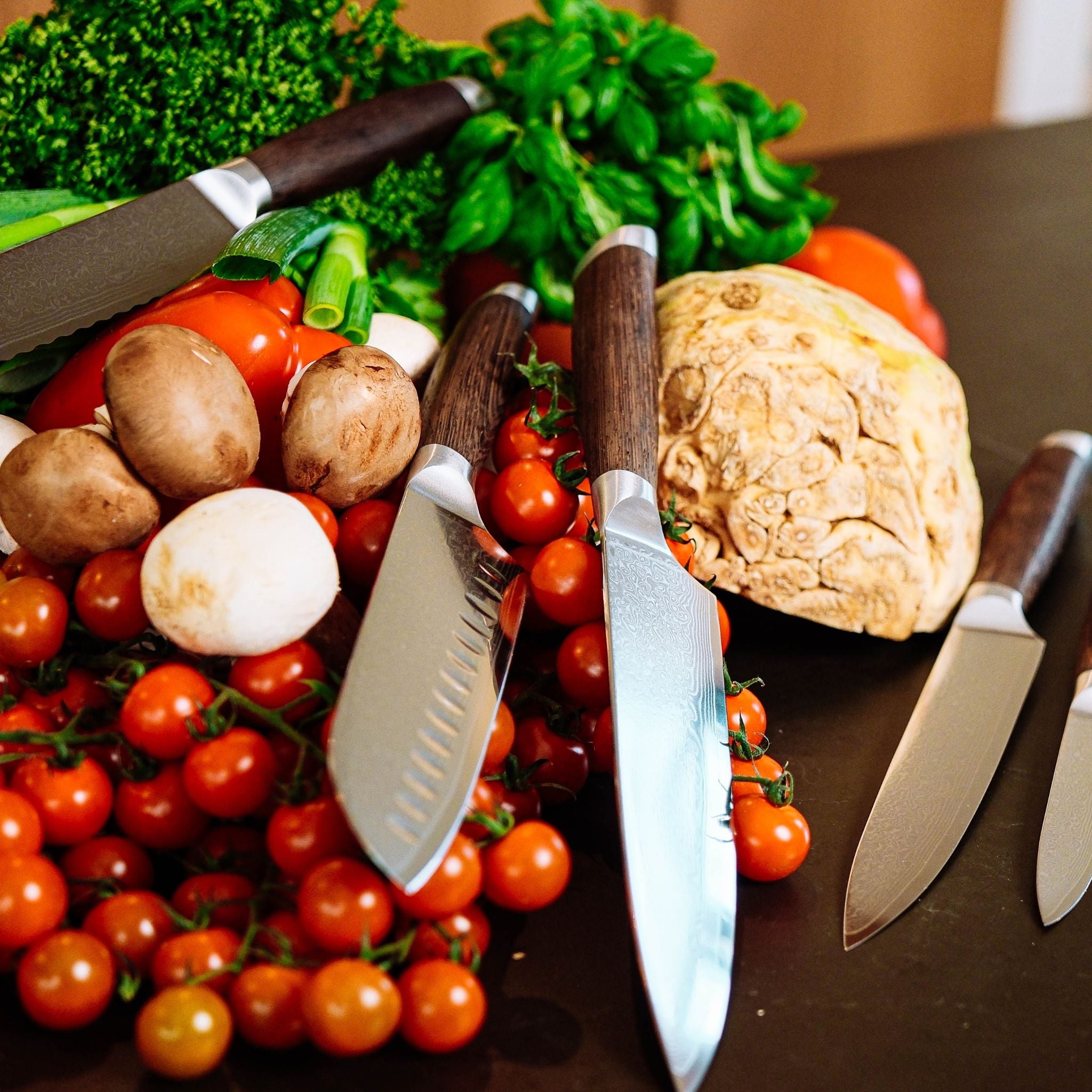 Damascus Santokumes 18 cm