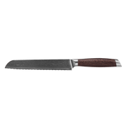 Damascus Broodmes 20 cm - damastalen mes, scherp en duurzaam