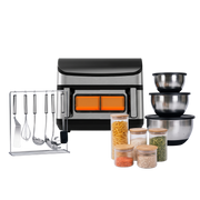 DualFry Fusion Airfryer 10,5 Liter + Keukengerei, Mengkomset & Opbergbakjes