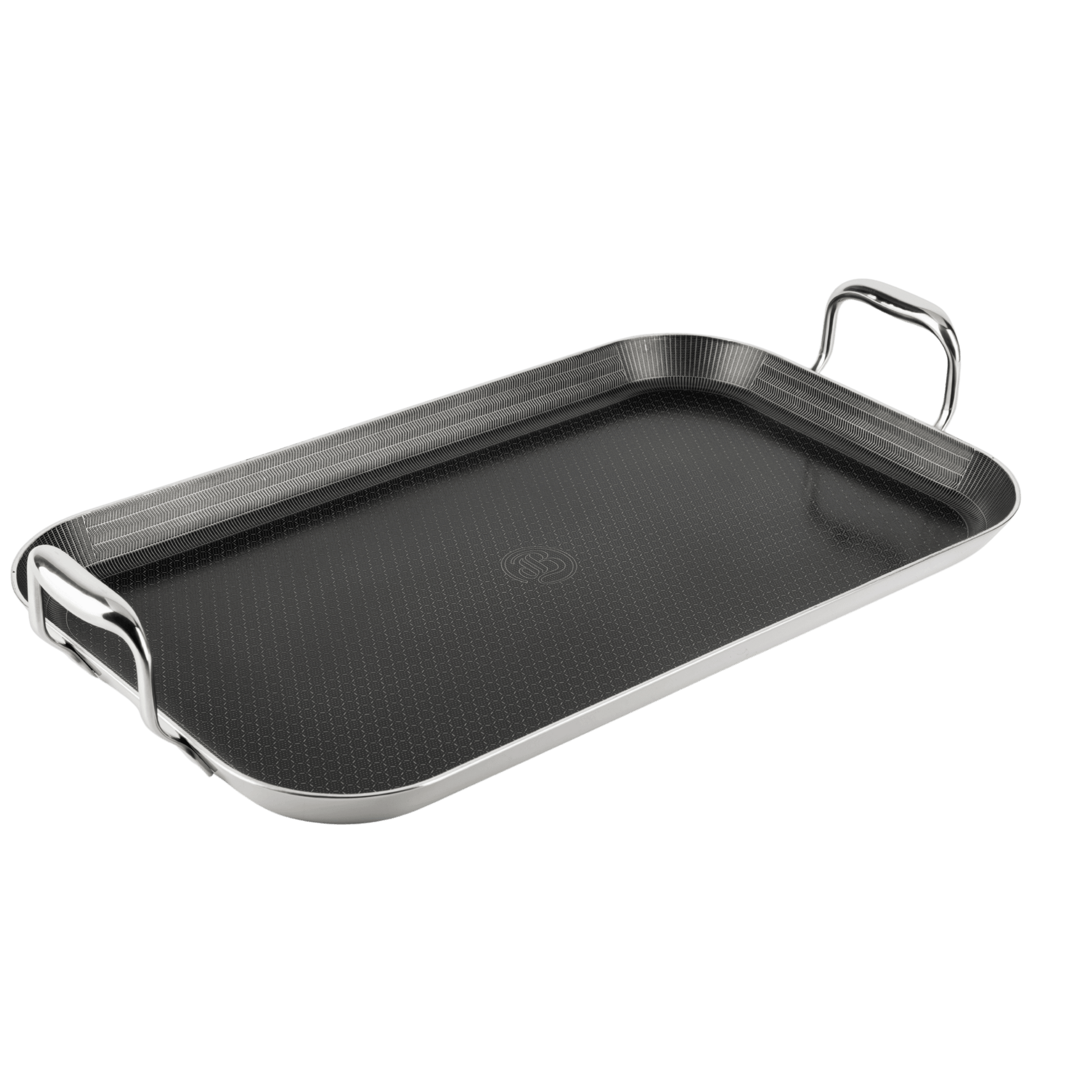 Hybride Grillplaat 45×26,5 cm - keramische non-stick, voor alle warmtebronnen