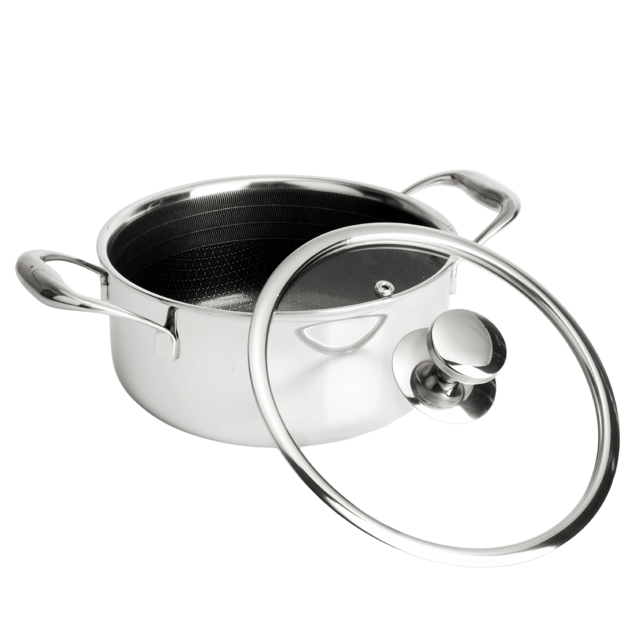 Hybride Pan met Deksel Ø20 - 2,9 liter, keramische non-stick, geschikt voor inductie