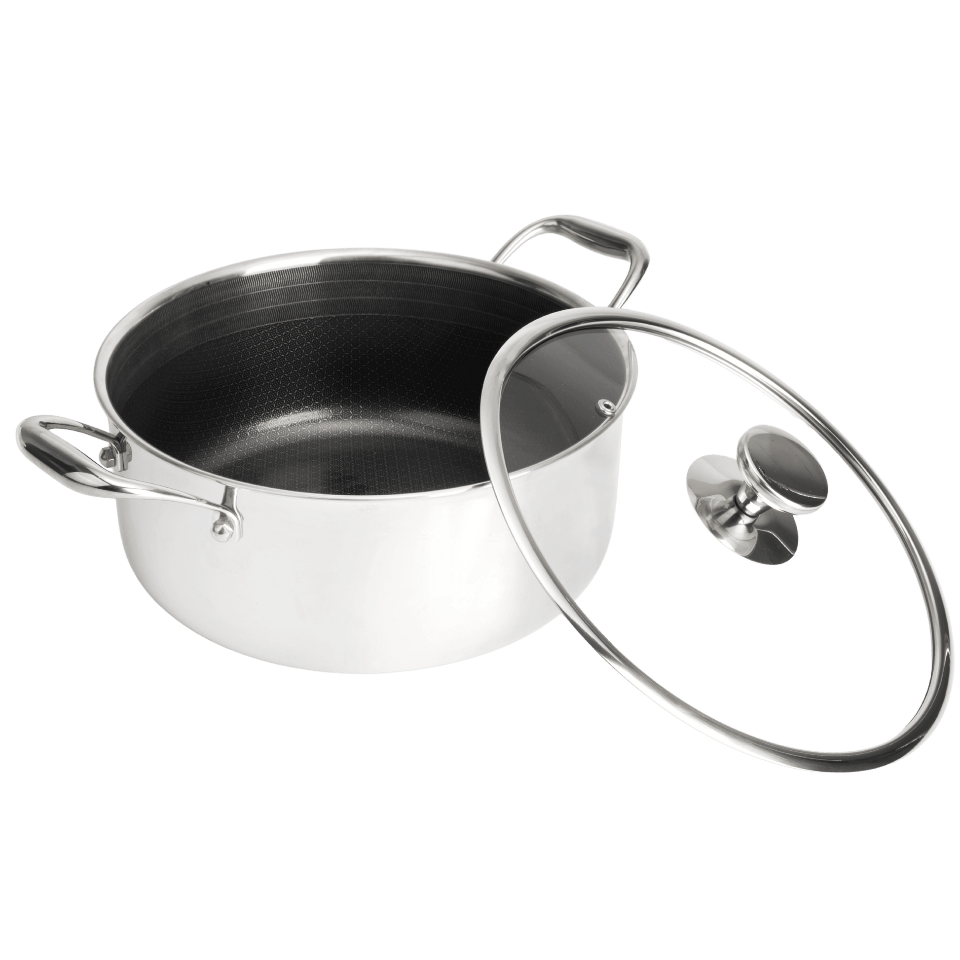 Hybride Pan met Deksel Ø28 - 7,1 liter, keramische non-stick, geschikt voor inductie