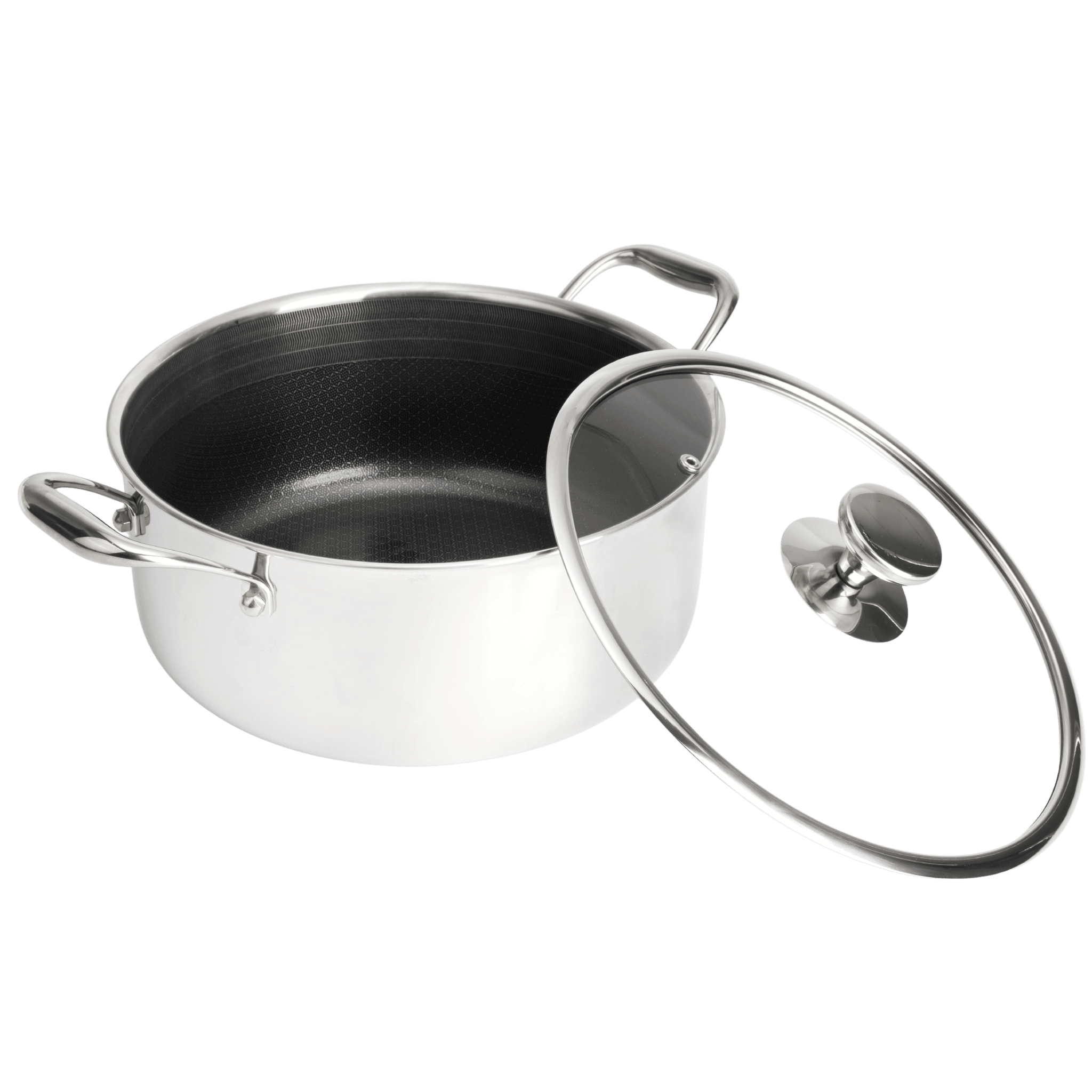 Hybride Pan met Deksel Ø28 - 7,1 liter, keramische non-stick, geschikt voor inductie