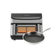 DualFry Fusion Airfryer + Hybride Koekenpan Ø28 set