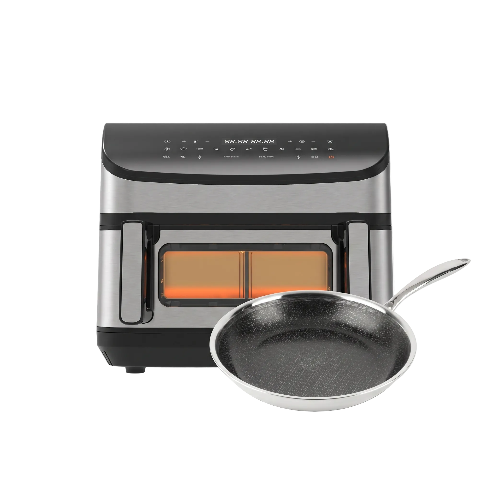 DualFry Fusion Airfryer + Hybride Koekenpan Ø28 set