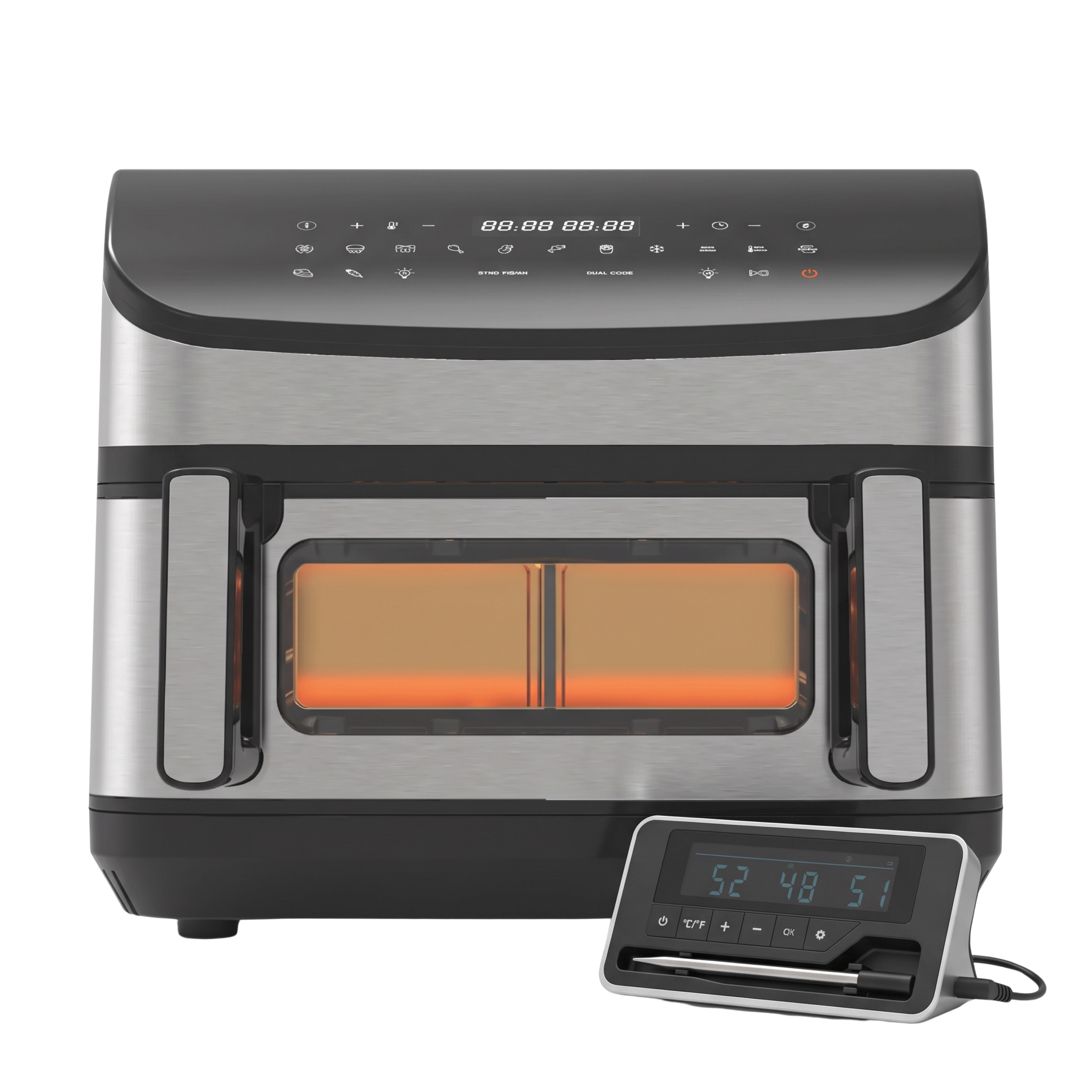 DualFry Fusion Airfryer 10,5 Liter + Draadloze Vleesthermometer