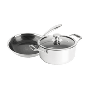 Hybride Koekenpan Ø20 en Pan met Deksel Ø20 - set keramische non-stick pannen