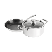 Hybride Koekenpan Ø24 en Pan met Deksel Ø20 - set keramische non-stick pannen