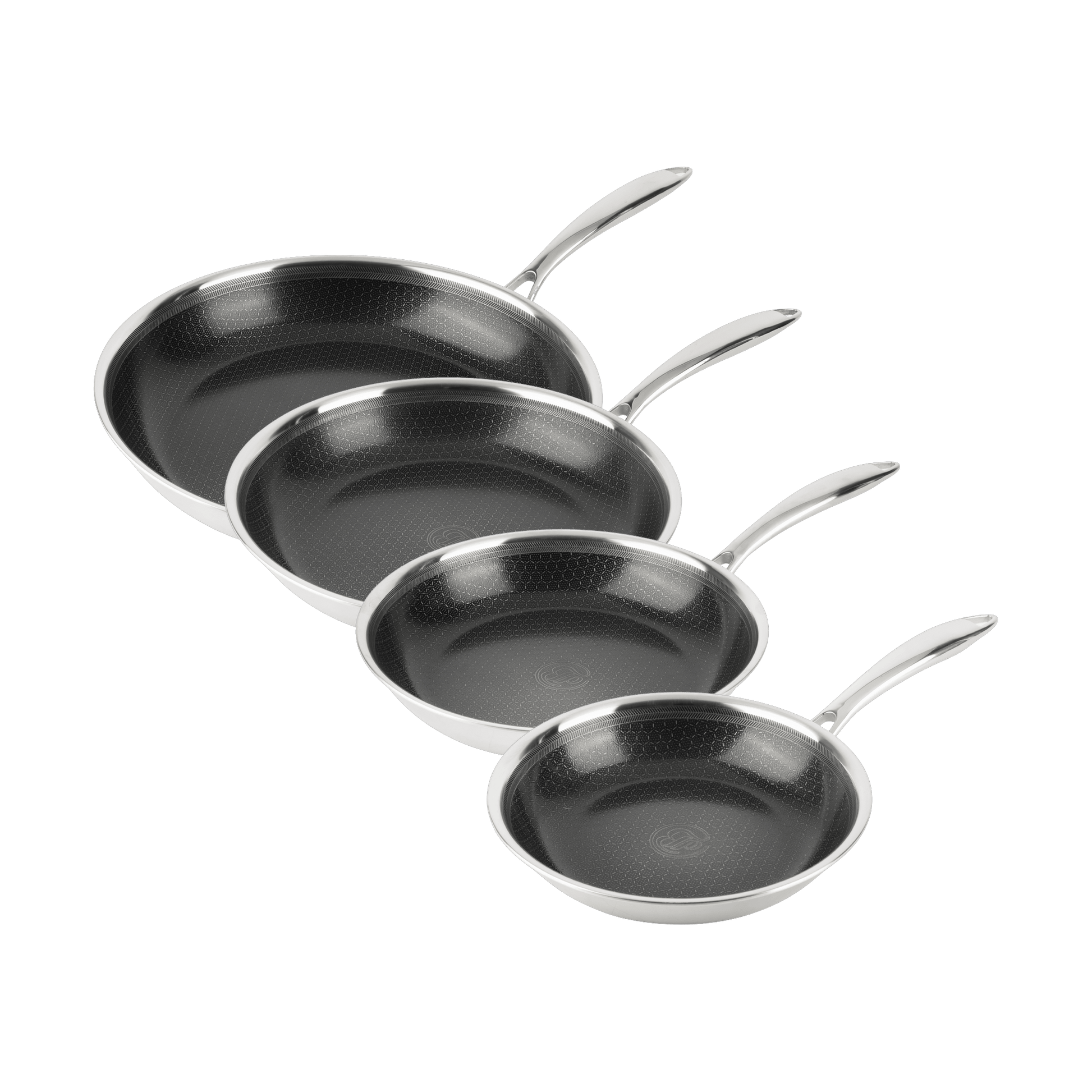 Hybride Koekenpannenset Ø20/Ø24/Ø28/Ø32 - complete 4-delige set keramische non-stick pannen