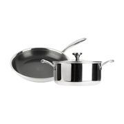 Hybride Pan met Deksel Ø24 en Koekenpan Ø28 - set keramische non-stick pannen
