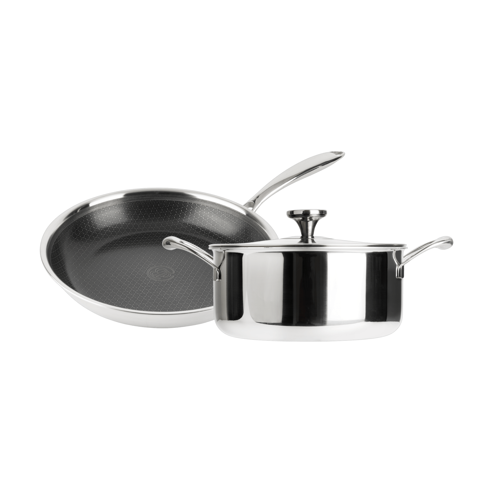 Hybride Pan Met Deksel Ø24 & Koekenpan Ø28