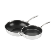 Hybride Wok en Hapjespan Set Ø28 - 2-delige set keramische non-stick pannen