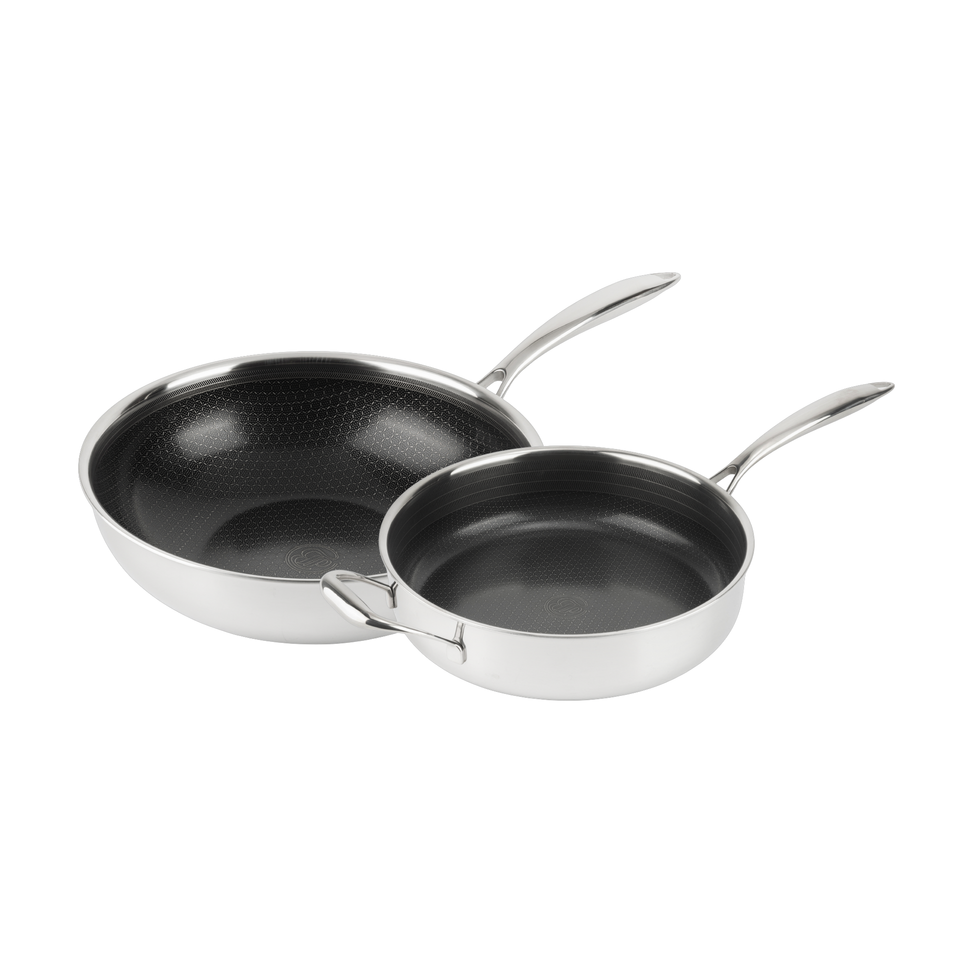 Hybride Wok en Hapjespan Set Ø28 - 2-delige set keramische non-stick pannen